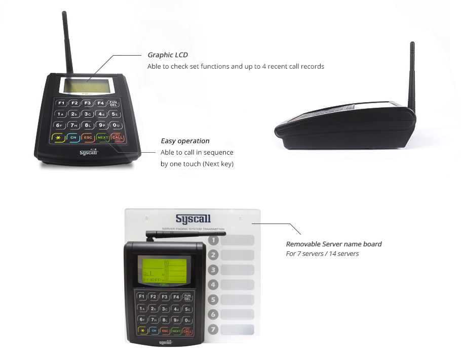 [DT-5010] Transmitter to call Staff Pagers